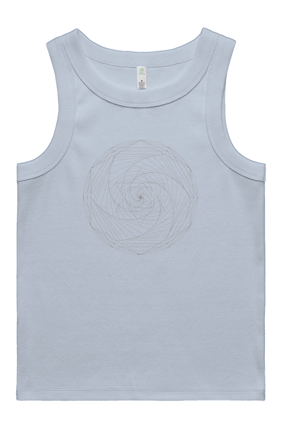 Women's Rib Tank Spiral Merkaba 95% Organic Cotton