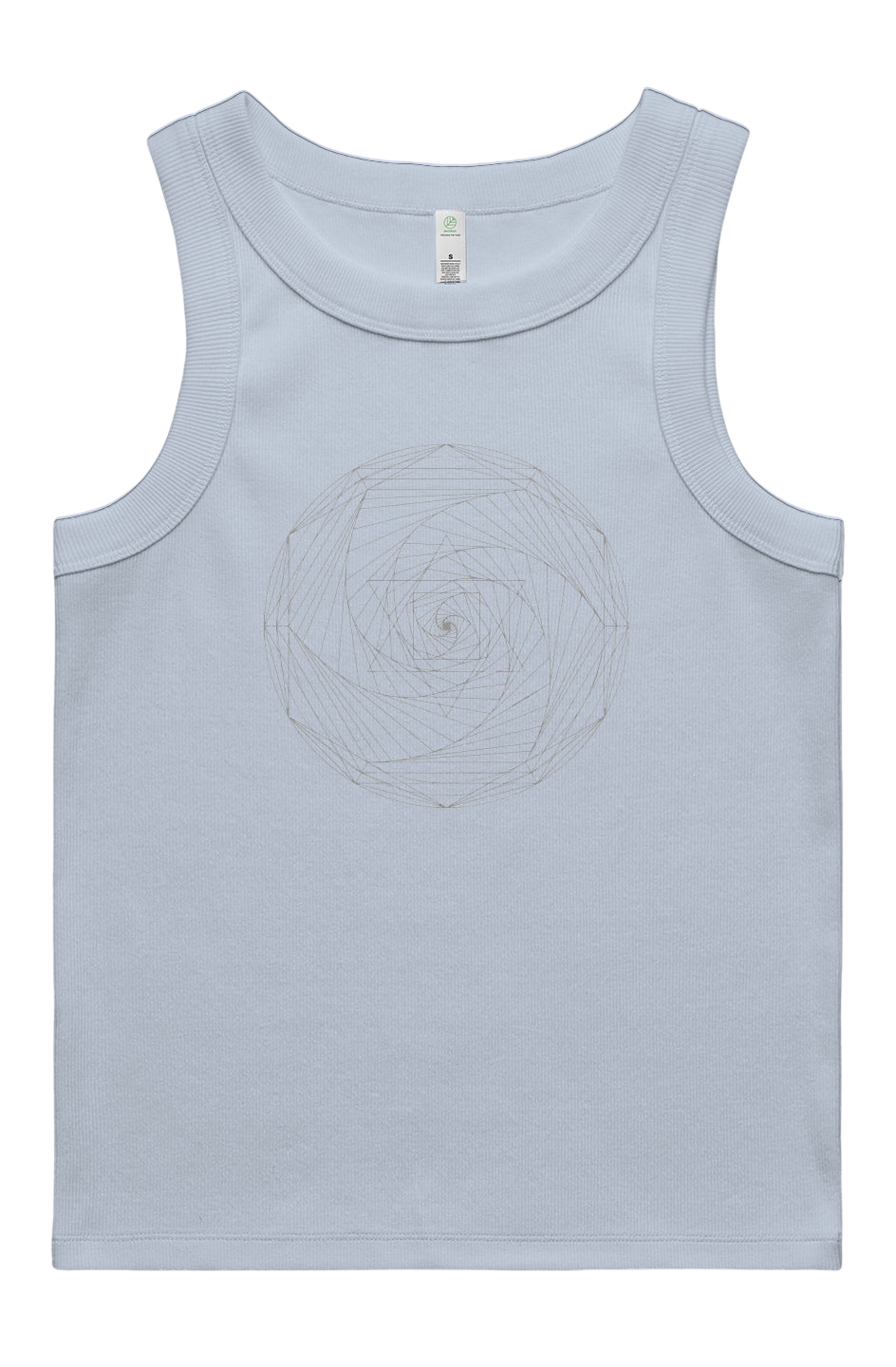 Women's Rib Tank Spiral Merkaba 95% Organic Cotton
