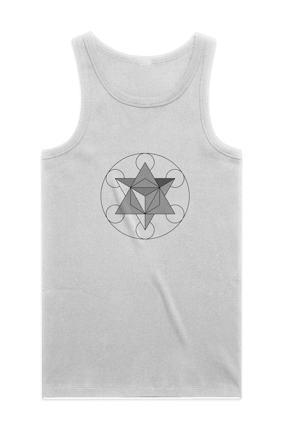 Primoridal Force Merkaba Men's Ribbed Tank-100% Organic Cotton