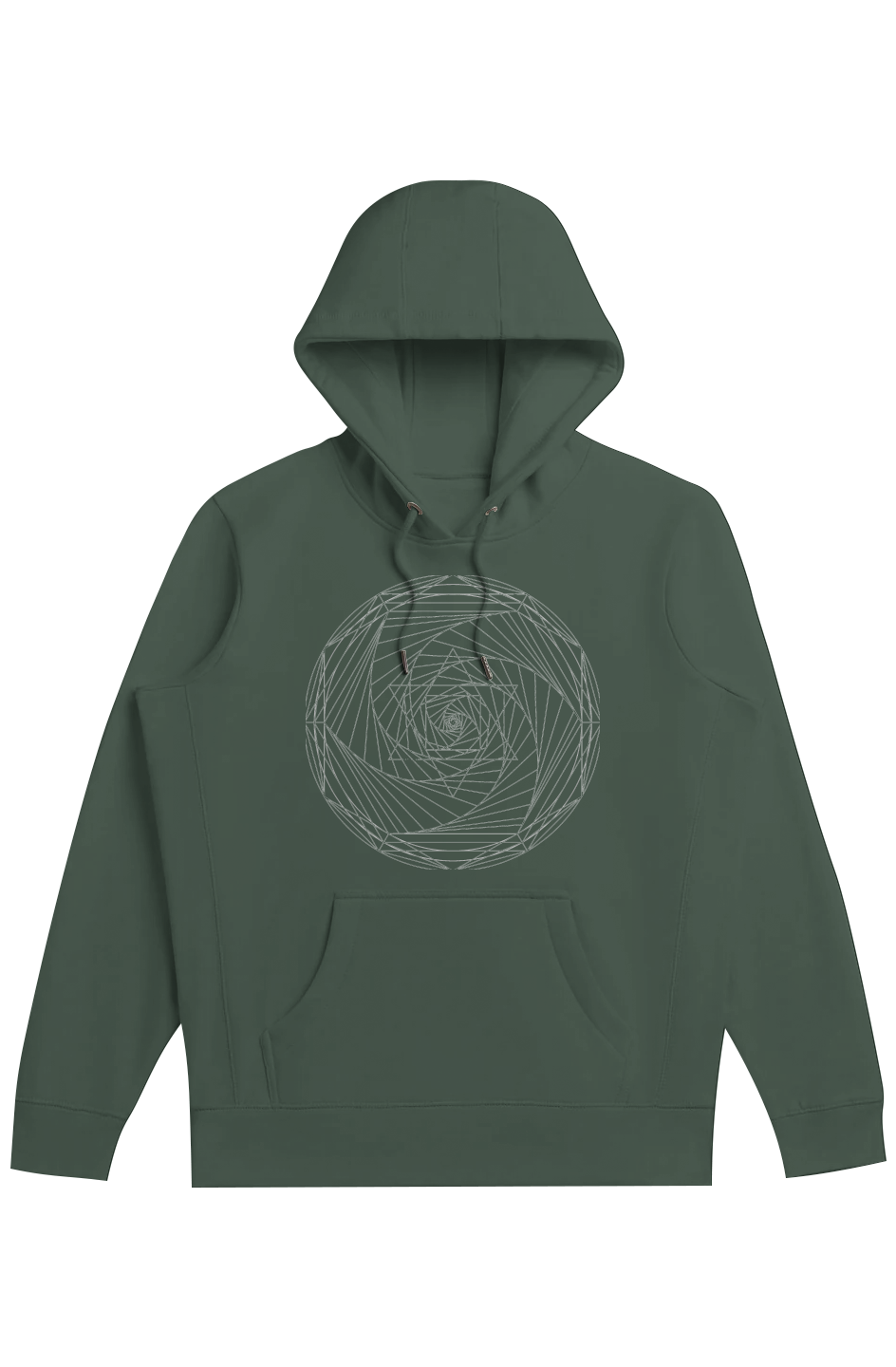 Men's Heavyweight Hoodie Spiral Merkaba 100% Organic Cotton