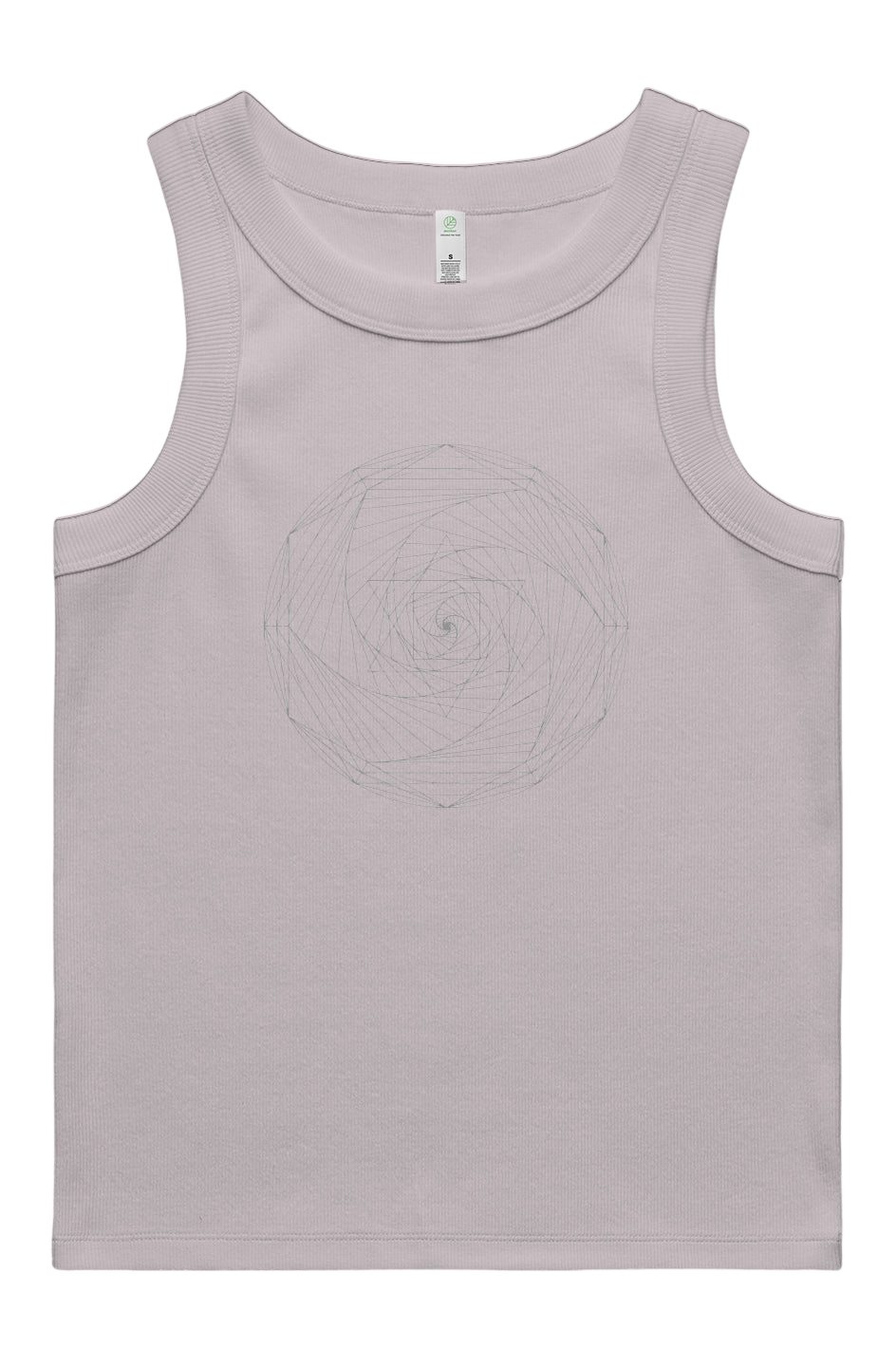 Women's Rib Tank   Spiral Merkaba   95% Organic Cotton