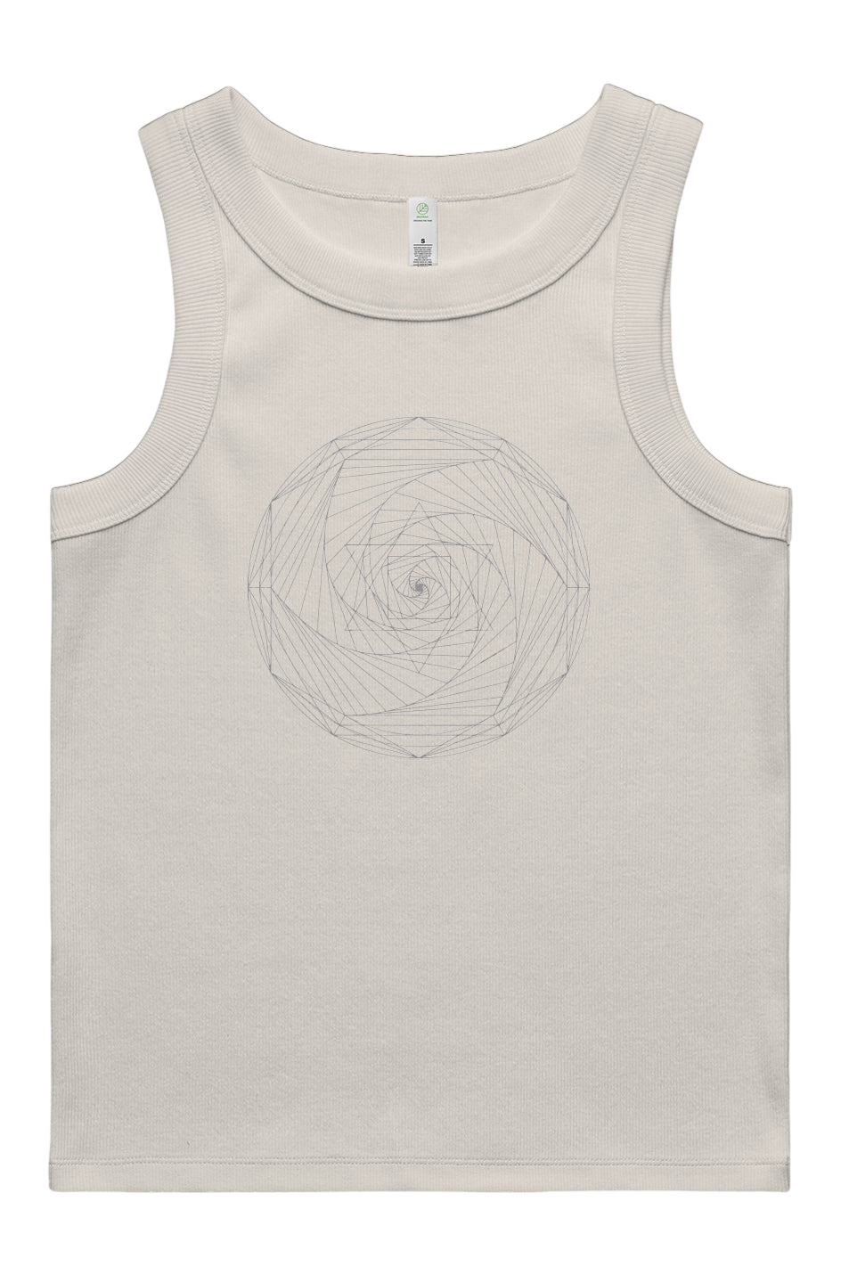Women's Rib Tank   Spiral Merkaba   95% Organic Cotton
