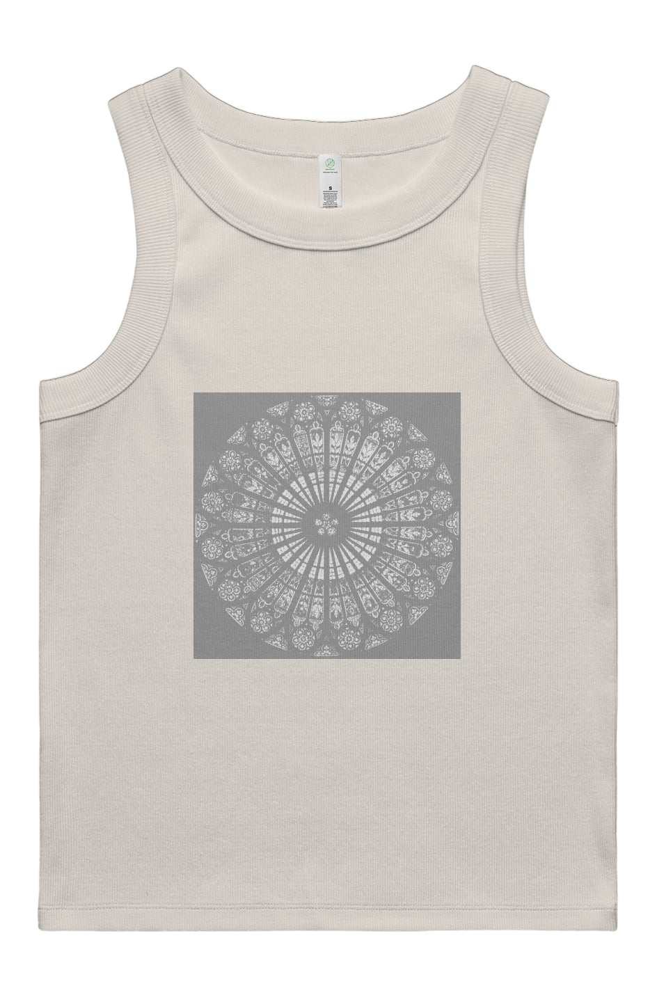 Strausburg Rose Window Women's Organic Cotton Rib Tank