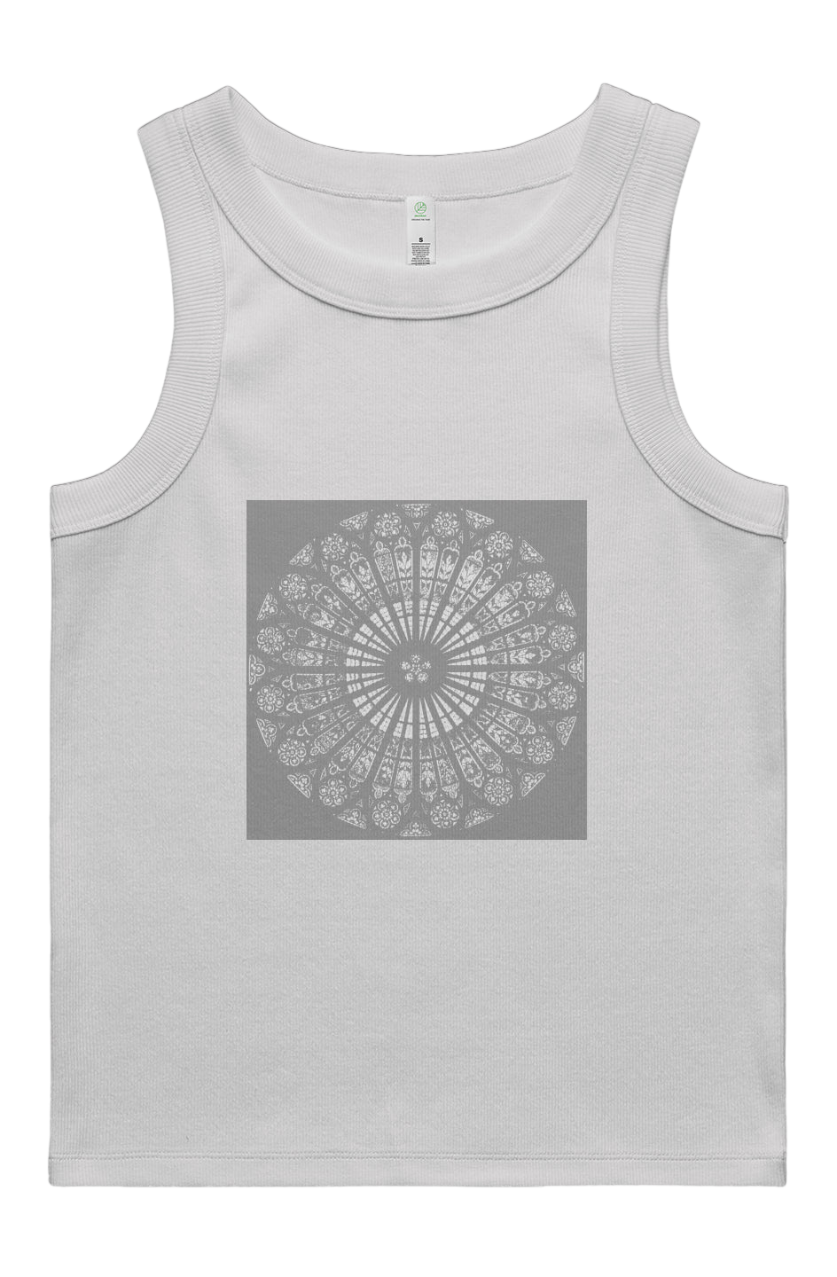 Strausburg Rose Window Women's Organic Cotton Rib Tank