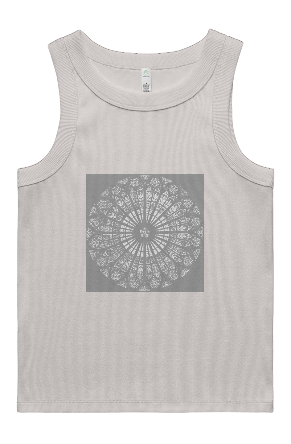 Strausburg Rose Window Women's Organic Cotton Rib Tank
