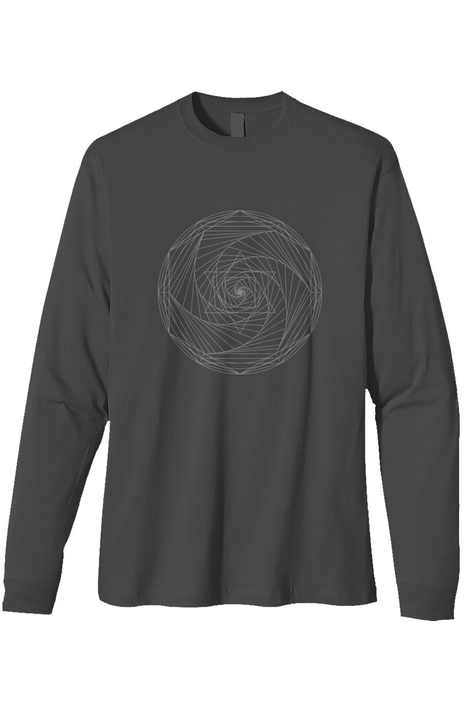 Men's Heavyweight Long Sleeve T-Shirt   Spiral Merkaba   100% Organic Cotton