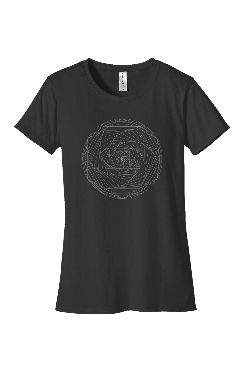 Women's Fitted T-Shirt   Spiral Merkaba   100% Organic Cotton