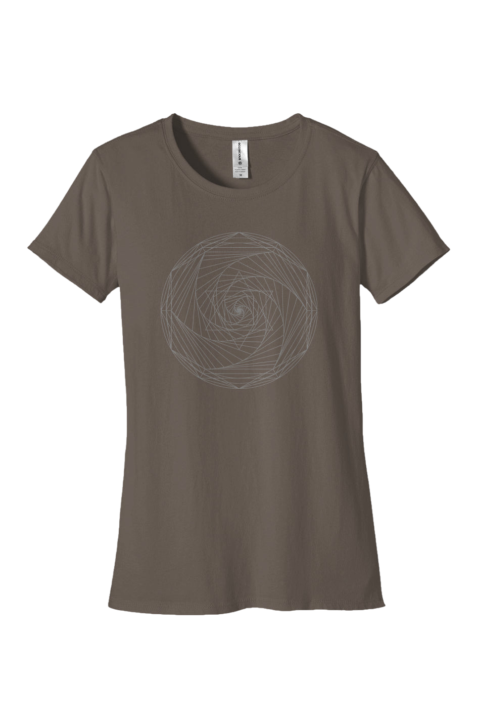 Women's Fitted T-Shirt   Spiral Merkaba   100% Organic Cotton