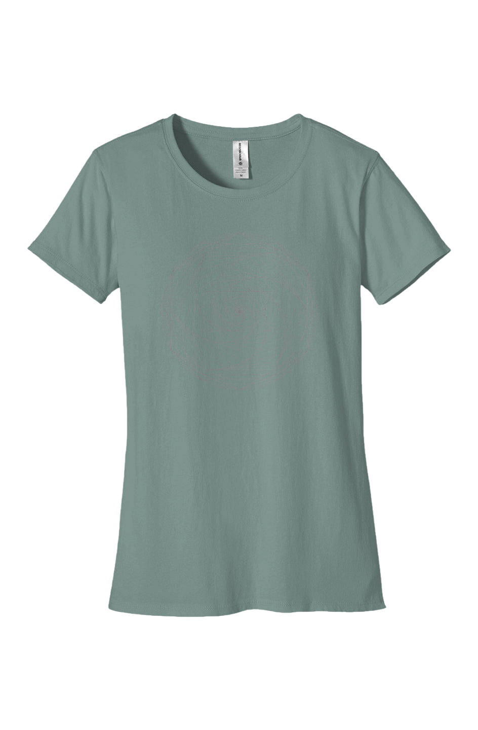 Women's Fitted T-Shirt   Spiral Merkaba   100% Organic Cotton