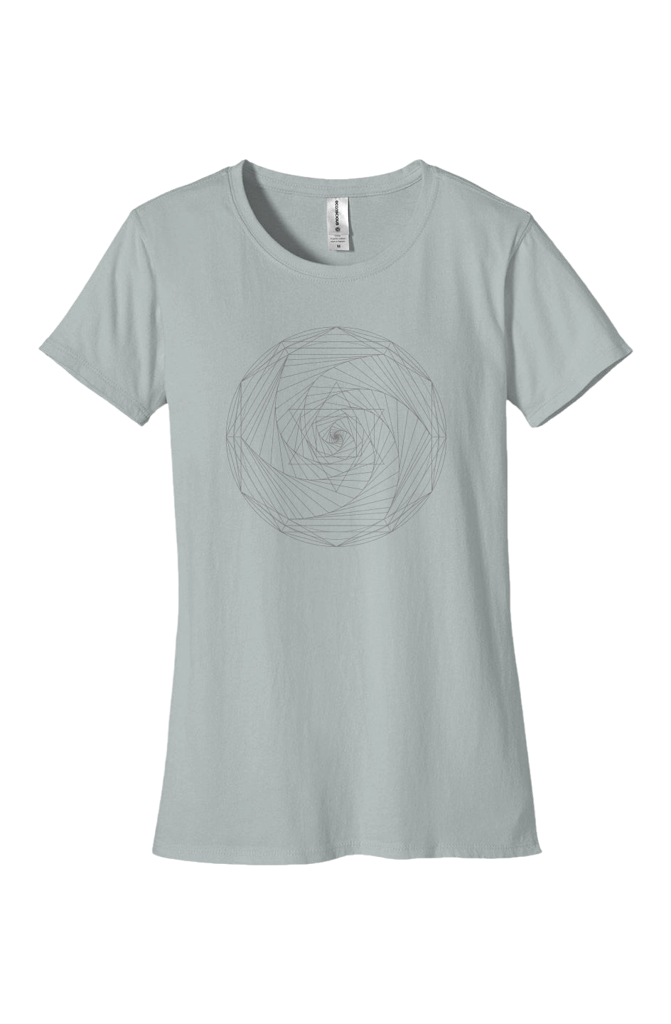 Women's Fitted T-Shirt   Spiral Merkaba   100% Organic Cotton