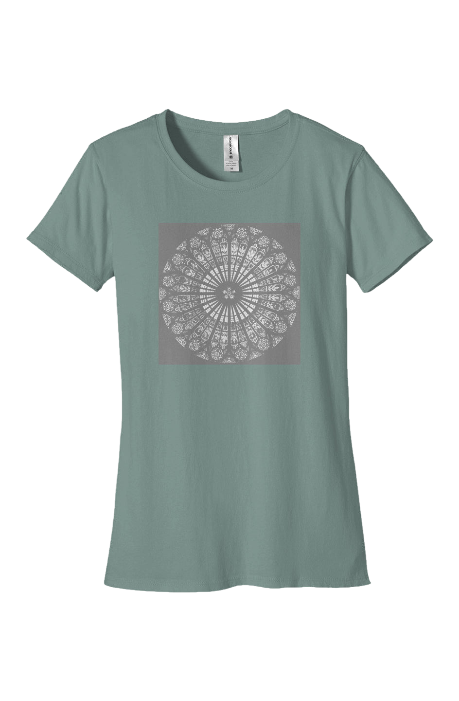 Women's Fitted T-Shirt   Strasbourg Rose   100% Organic Cotton