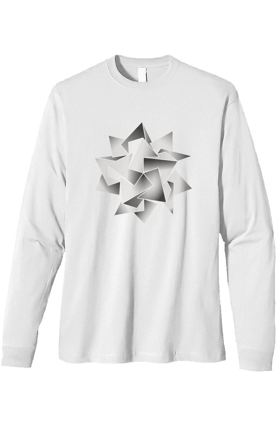 Poly hedra Icosahedron Men's Heavyweight Long Sleeve T Shirt- 100% Organic Cotton