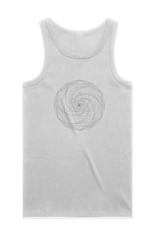 Spiral Merkaba Men's Ribbed Tank-100% Organic Cotton