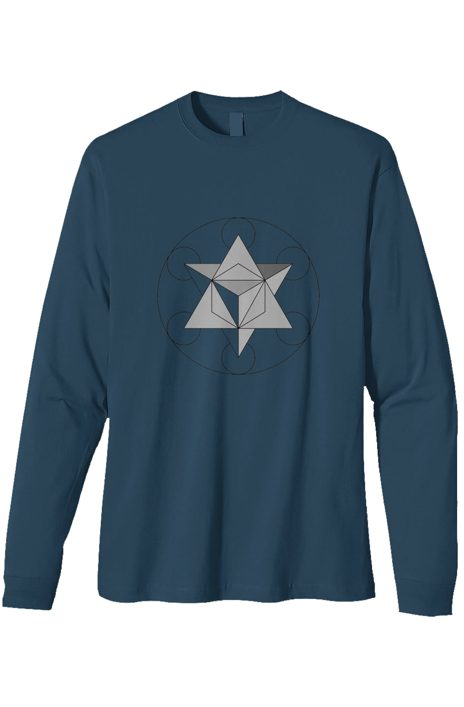 Men's Heavyweight Long Sleeve T-Shirt   Primal Force Merkaba   100% Organic Cotton