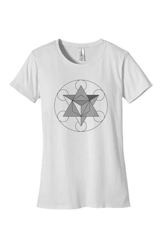 Primordial Force Merkaba Womens Classic T Shirt-100% Organic Cotton