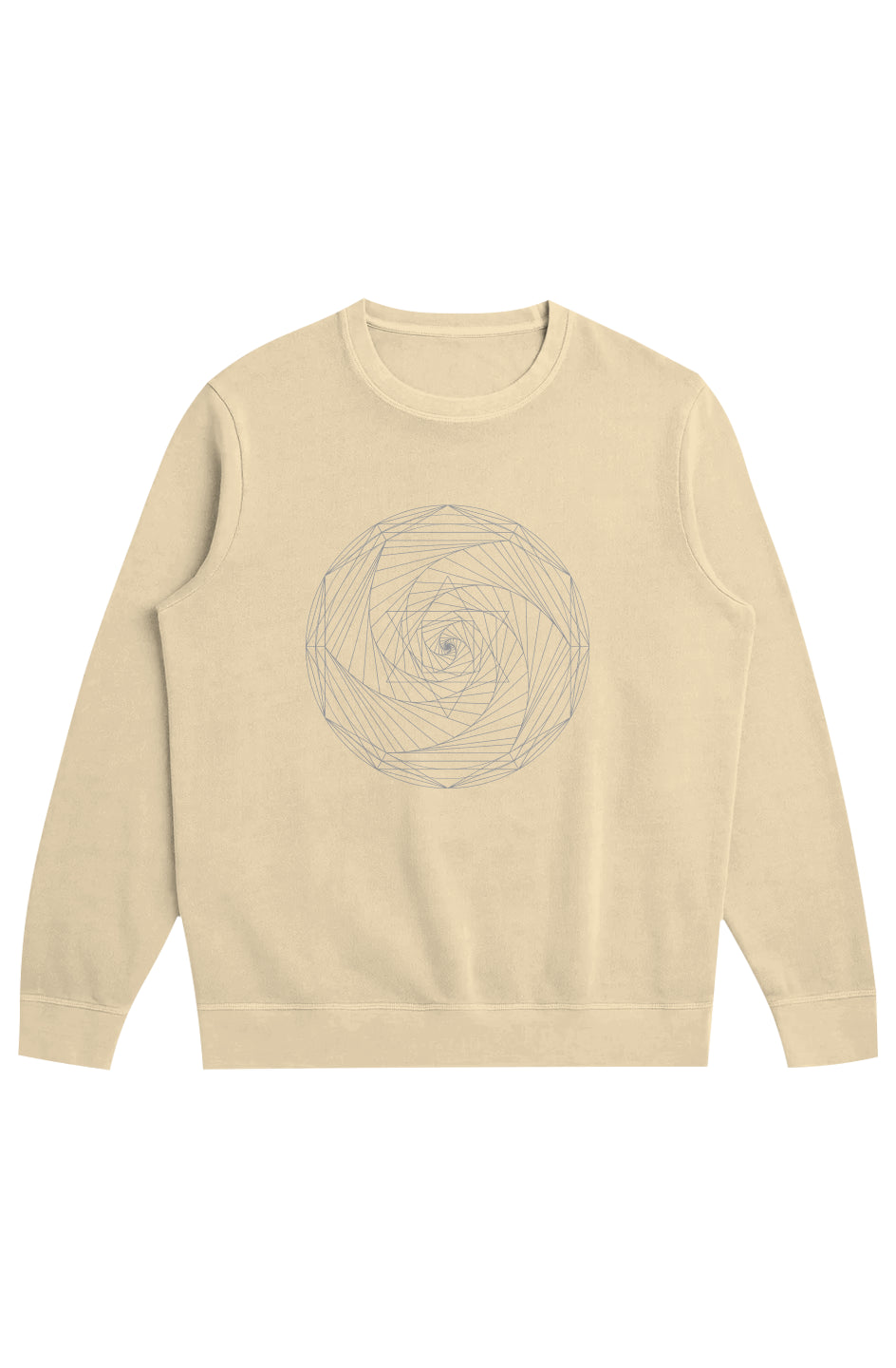 Spiral Merkaba Men's Midweight French Terry Crew- 100% Organic Cotton
