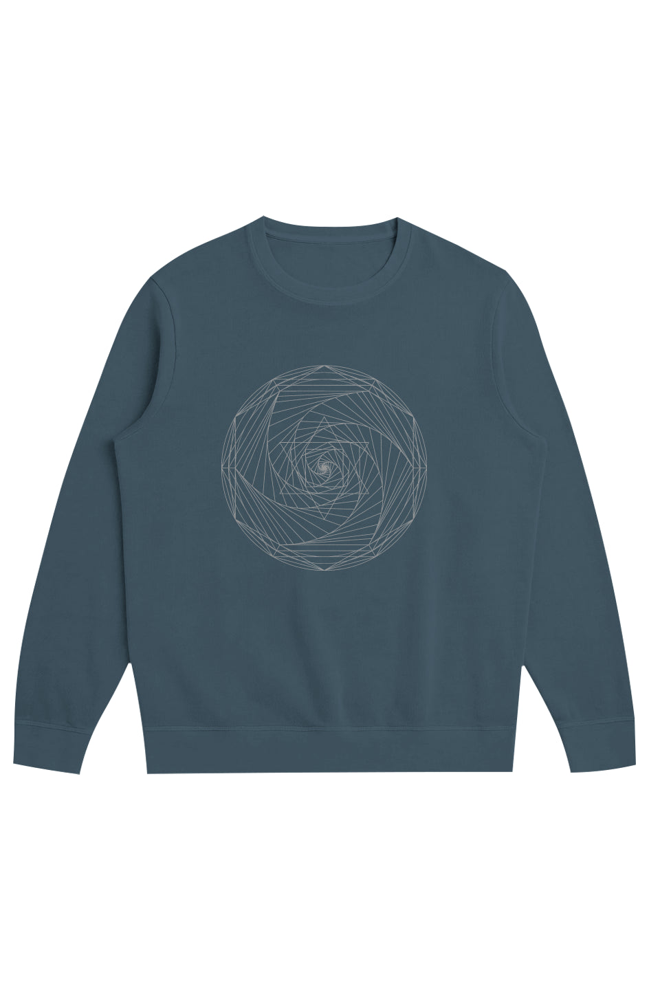 Spiral Merkaba Men's Midweight French Terry Crew- 100% Organic Cotton