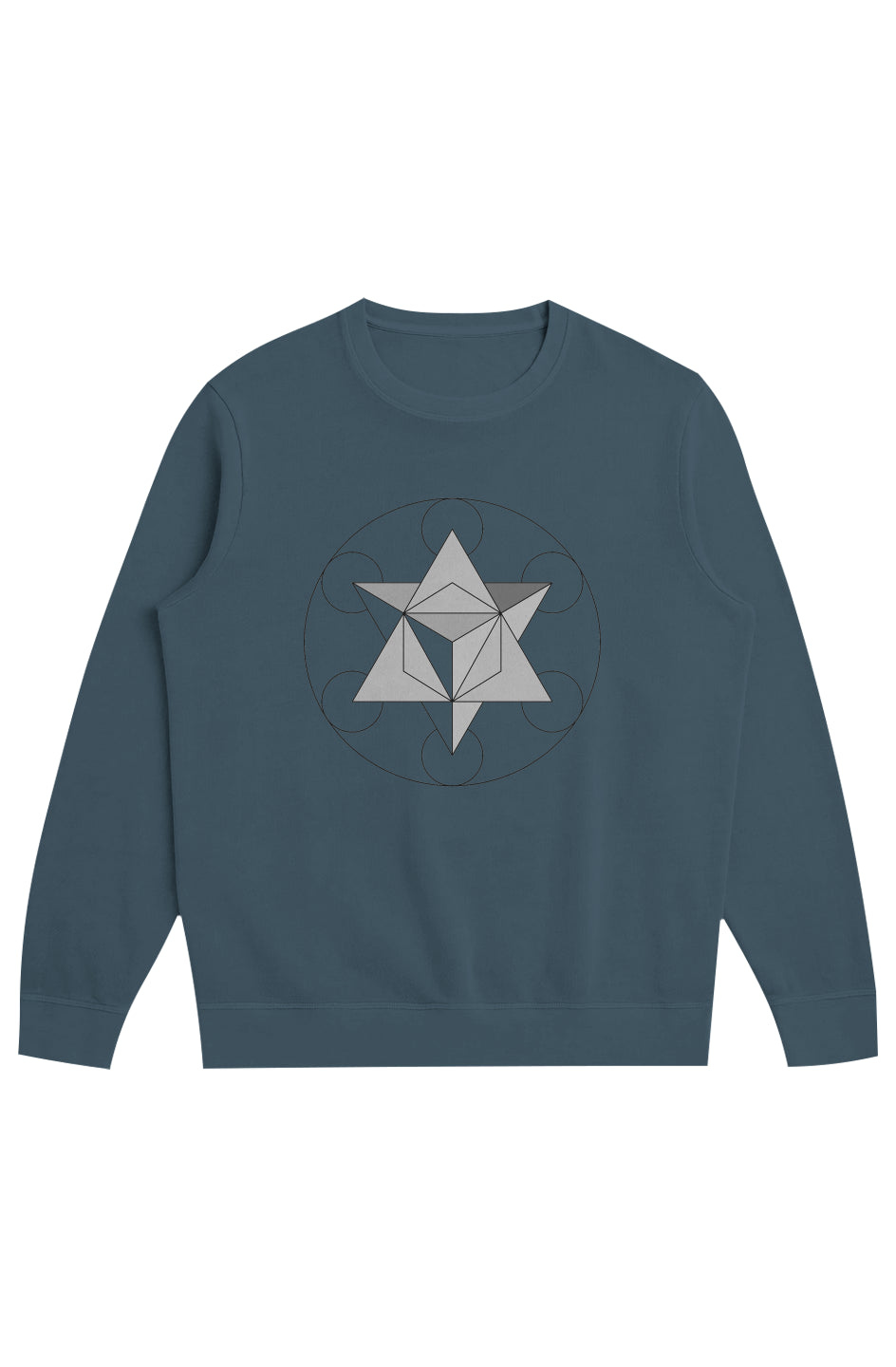 Primordial Force Merkaba Men's Midweight French Terry Crew- 100% Organic Cotton