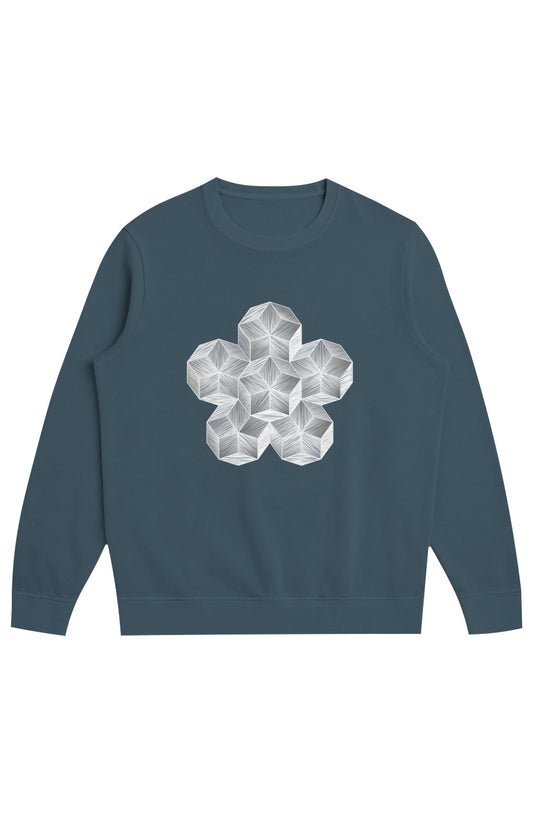 Chaos and Balance Men's Midweight French Terry Crew- 100% Organic Cotton