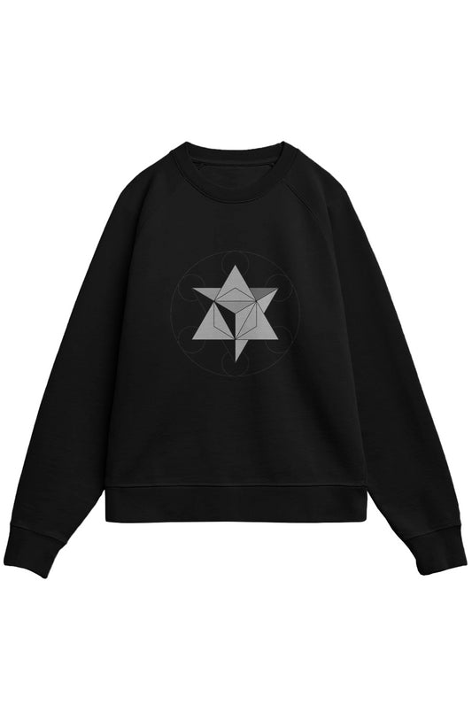 Primordial Force Merkaba Men's Ultra-Heavyweight French Terry Crew- 100% Organic Cotton