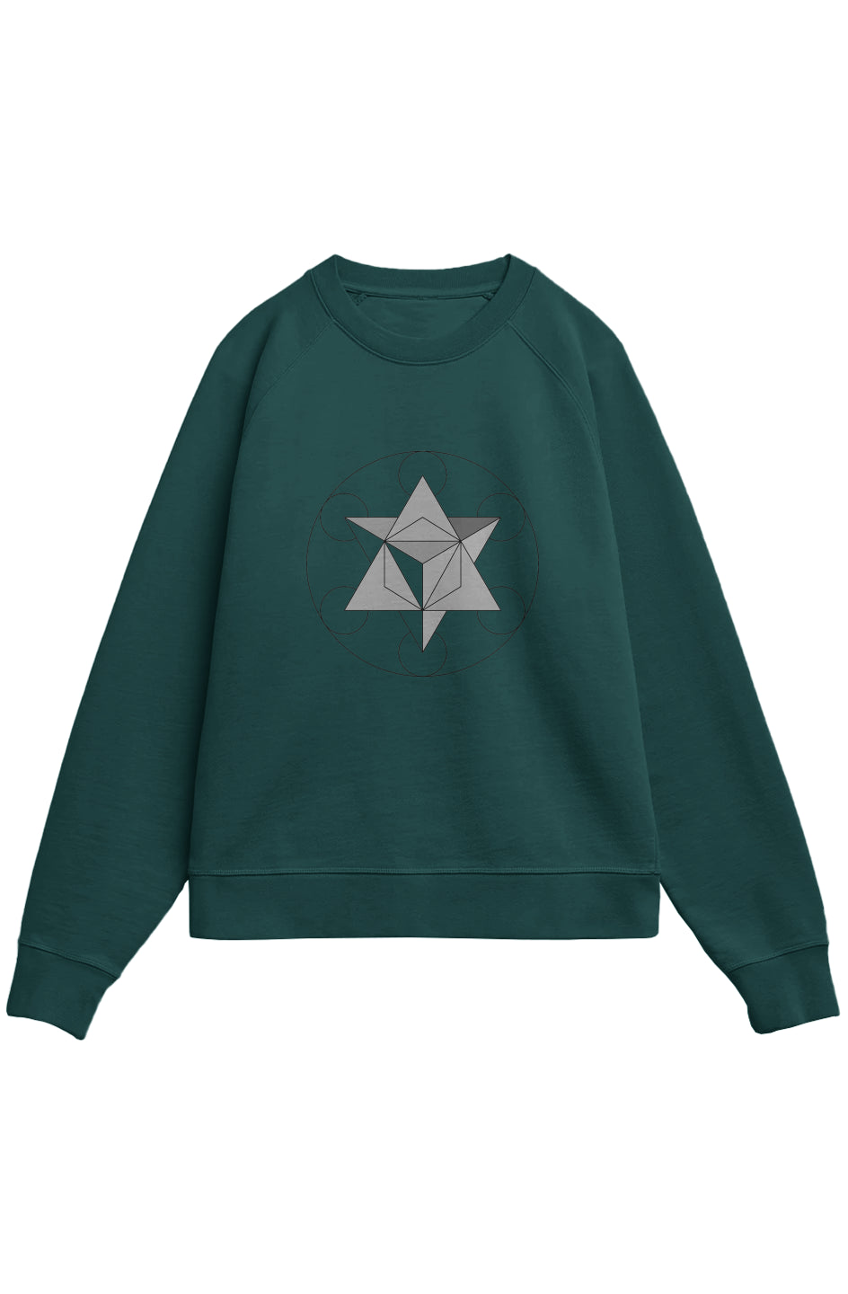 Primordial Force Merkaba Men's Ultra-Heavyweight French Terry Crew- 100% Organic Cotton