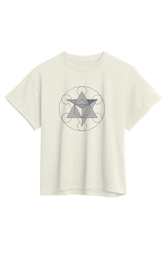 Primoridal Force Merkaba Womens Relaxed Fit Tshirt- 100% Organic Cotton