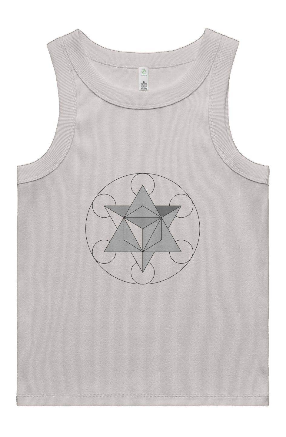 Primoridal Force Merkaba Women's Rib Tank- 100% Organic Cotton