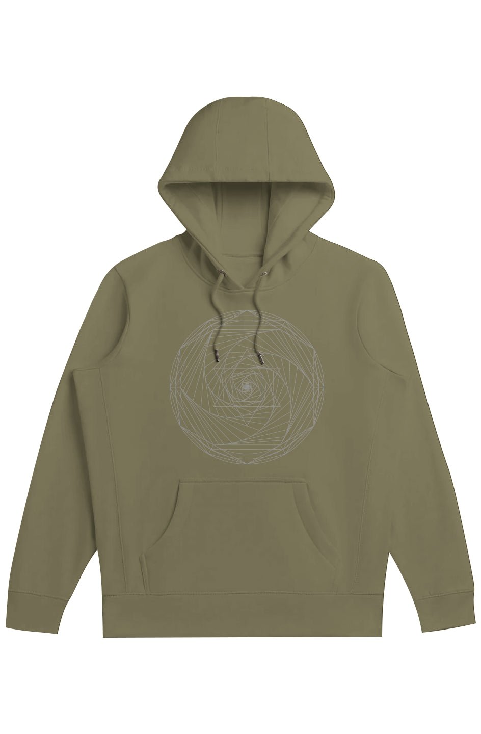Men's Heavyweight Hoodie Spiral Merkaba 100% Organic Cotton - Wearable Alchemy