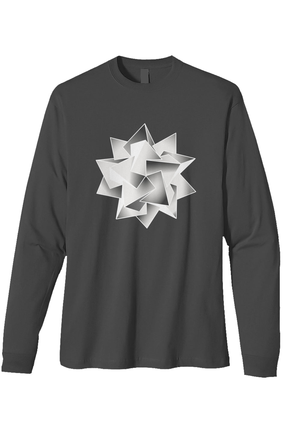 Men's Heavyweight Long Sleeve T-Shirt Icosahedron 100% Organic Cotton - Wearable Alchemy