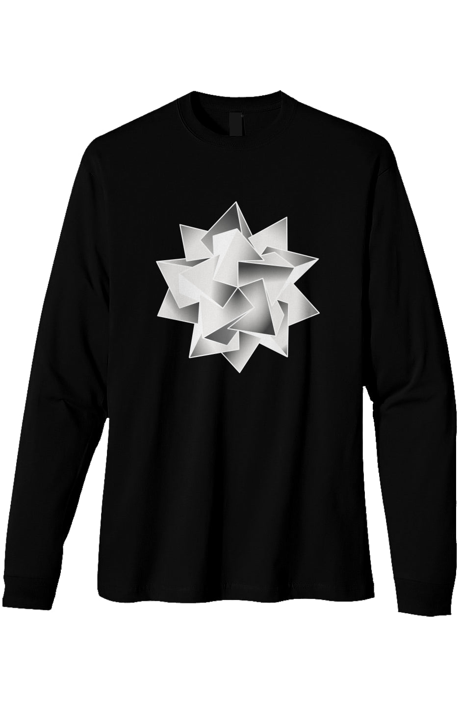 Men's Heavyweight Long Sleeve T-Shirt Icosahedron 100% Organic Cotton - Wearable Alchemy