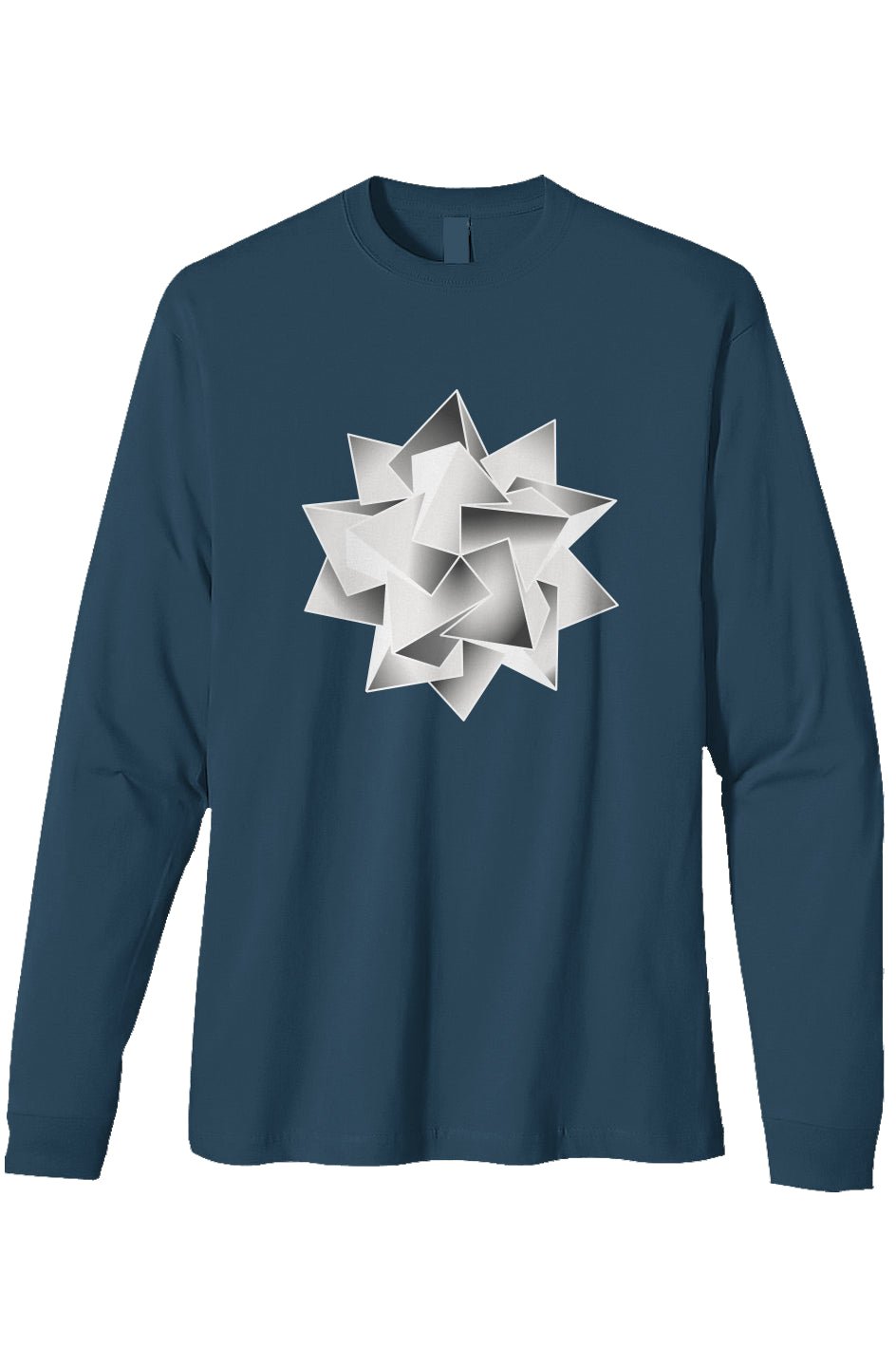 Men's Heavyweight Long Sleeve T-Shirt Icosahedron 100% Organic Cotton - Wearable Alchemy