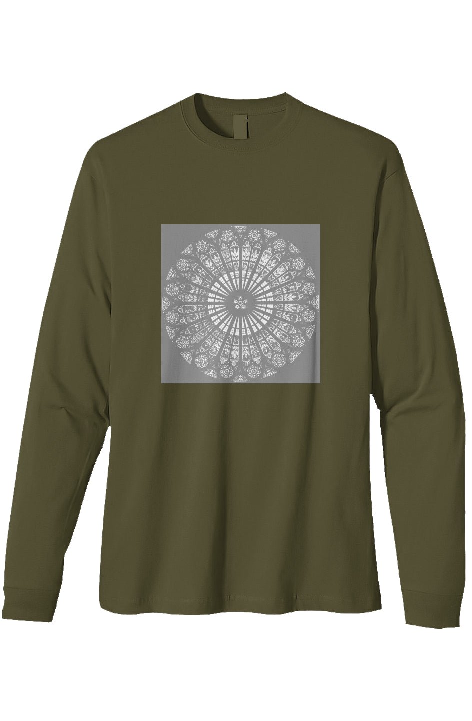 Men's Heavyweight Long Sleeve T-Shirt Strasbourg Rose 100% Organic Cotton - Wearable Alchemy
