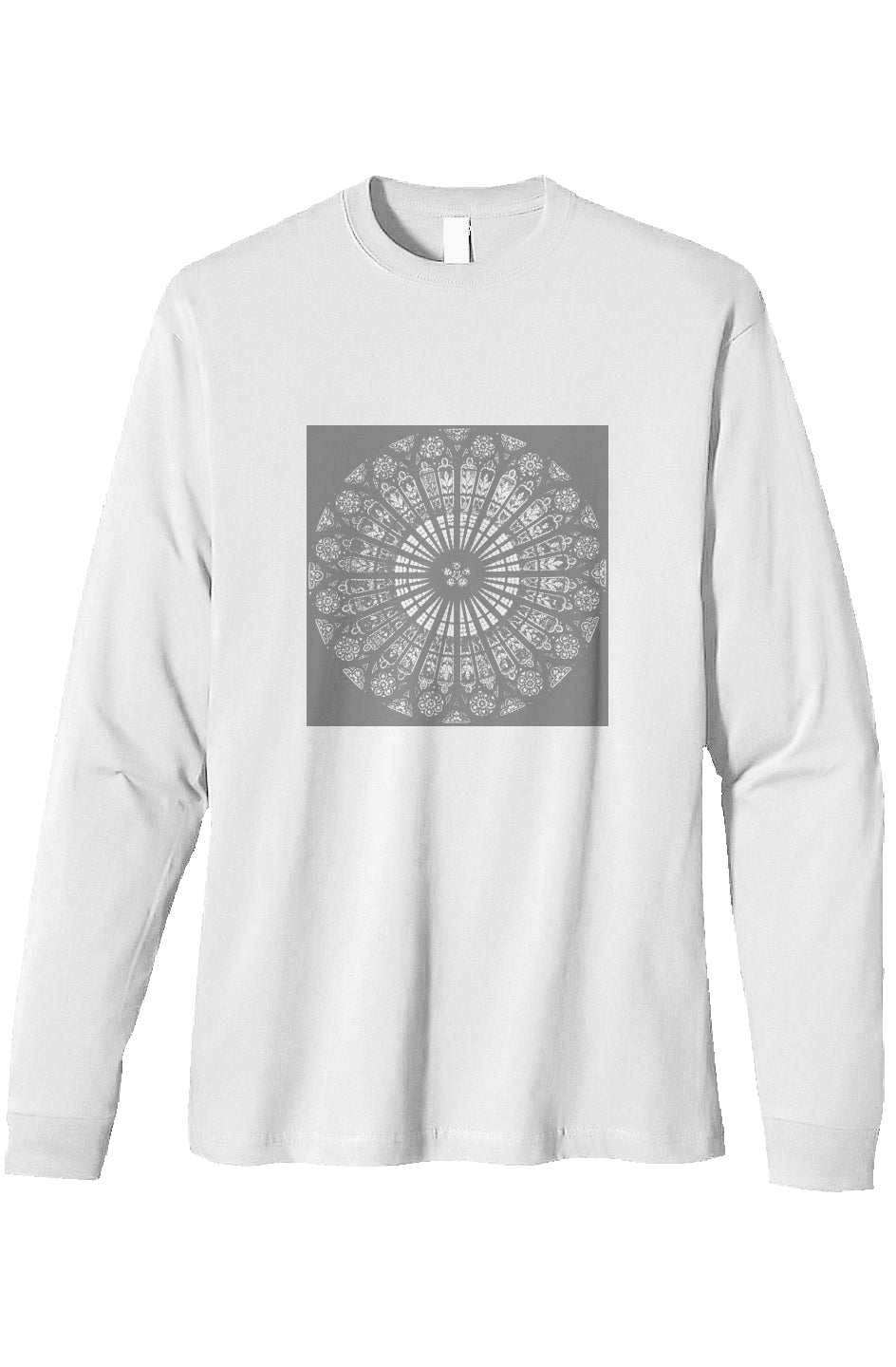 Men's Heavyweight Long Sleeve T-Shirt Strasbourg Rose 100% Organic Cotton - Wearable Alchemy