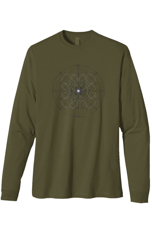 Men's Heavyweight Long Sleeve T shirt Web of Creation 100% Organic Cotton - Wearable Alchemy