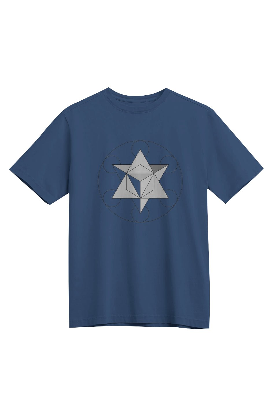 Men's Heavyweight T-Shirt Primordial Force Merkaba 100% Organic Cotton - Wearable Alchemy