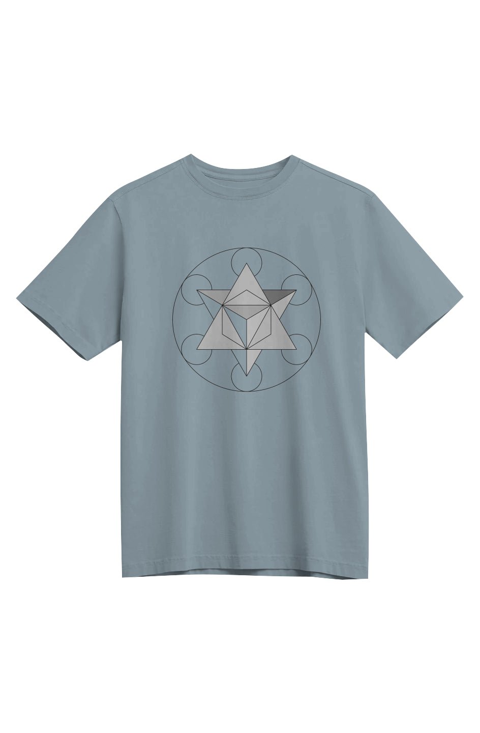 Men's Heavyweight T-Shirt Primordial Force Merkaba 100% Organic Cotton - Wearable Alchemy