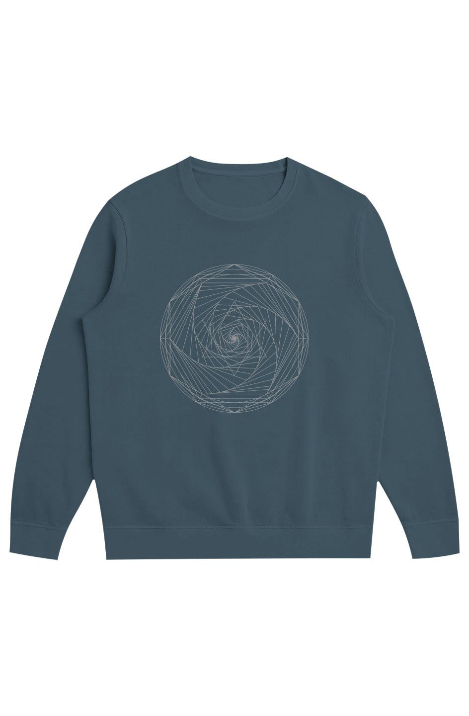 Men's Midweight French Terry Crew Spiral Merkaba 100% Organic Cotton - Wearable Alchemy