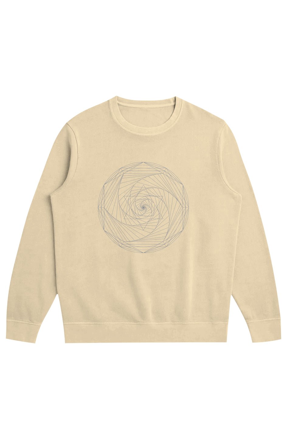 Men's Midweight French Terry Crew Spiral Merkaba 100% Organic Cotton - Wearable Alchemy
