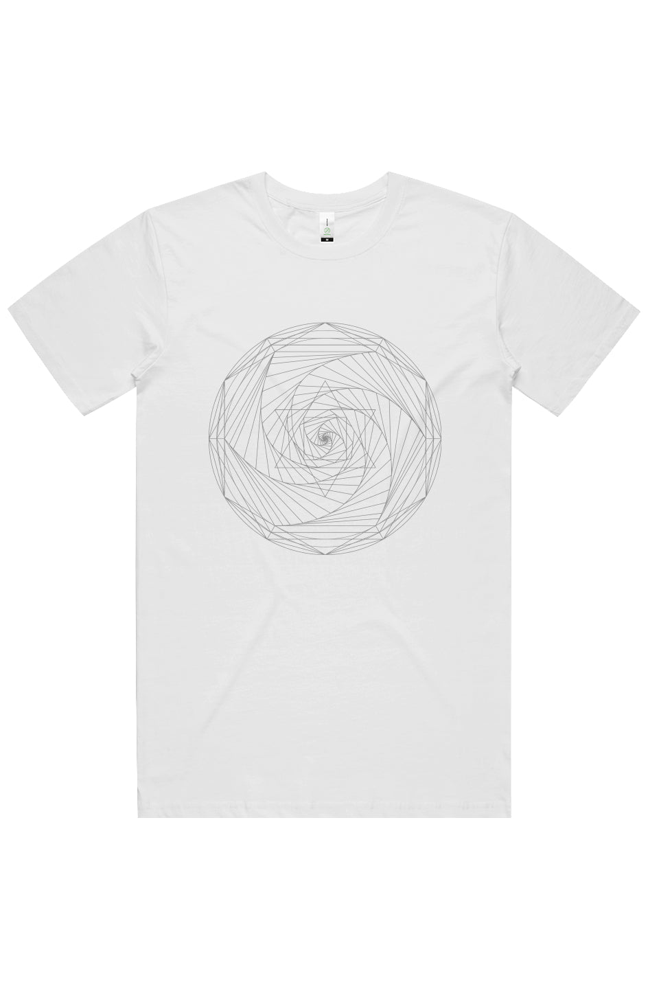 Men's Regular Fit T-Shirt Spiral Merkaba 100% Organic Cotton - Wearable Alchemy