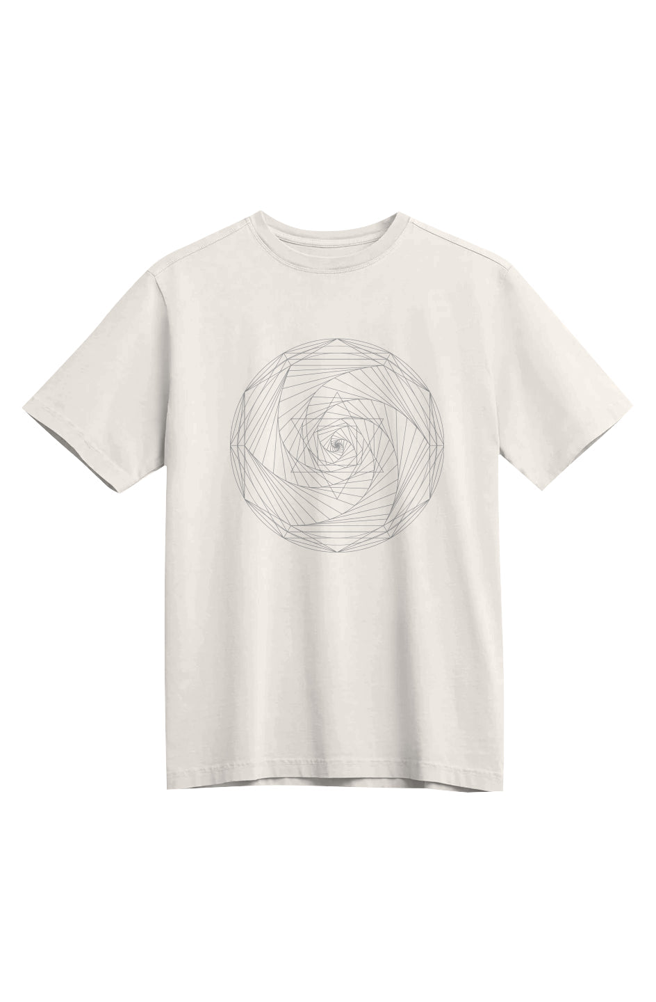 Men's Relaxed Fit T-Shirt Spiral Merkaba 100% Organic Cotton - Wearable Alchemy