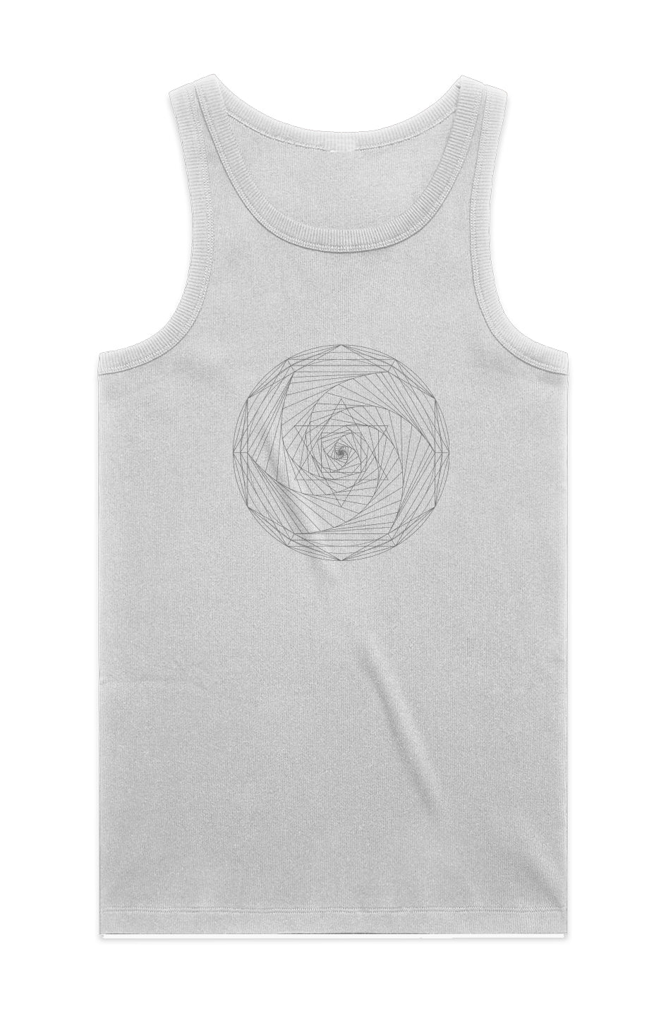 Men's Ribbed Tank Spiral Merkaba 100% Organic Cotton - Wearable Alchemy