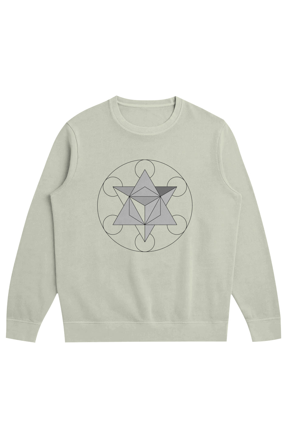 Primordial Force Merkaba Men's Midweight French Terry Crew - 100% Organic Cotton - Wearable Alchemy