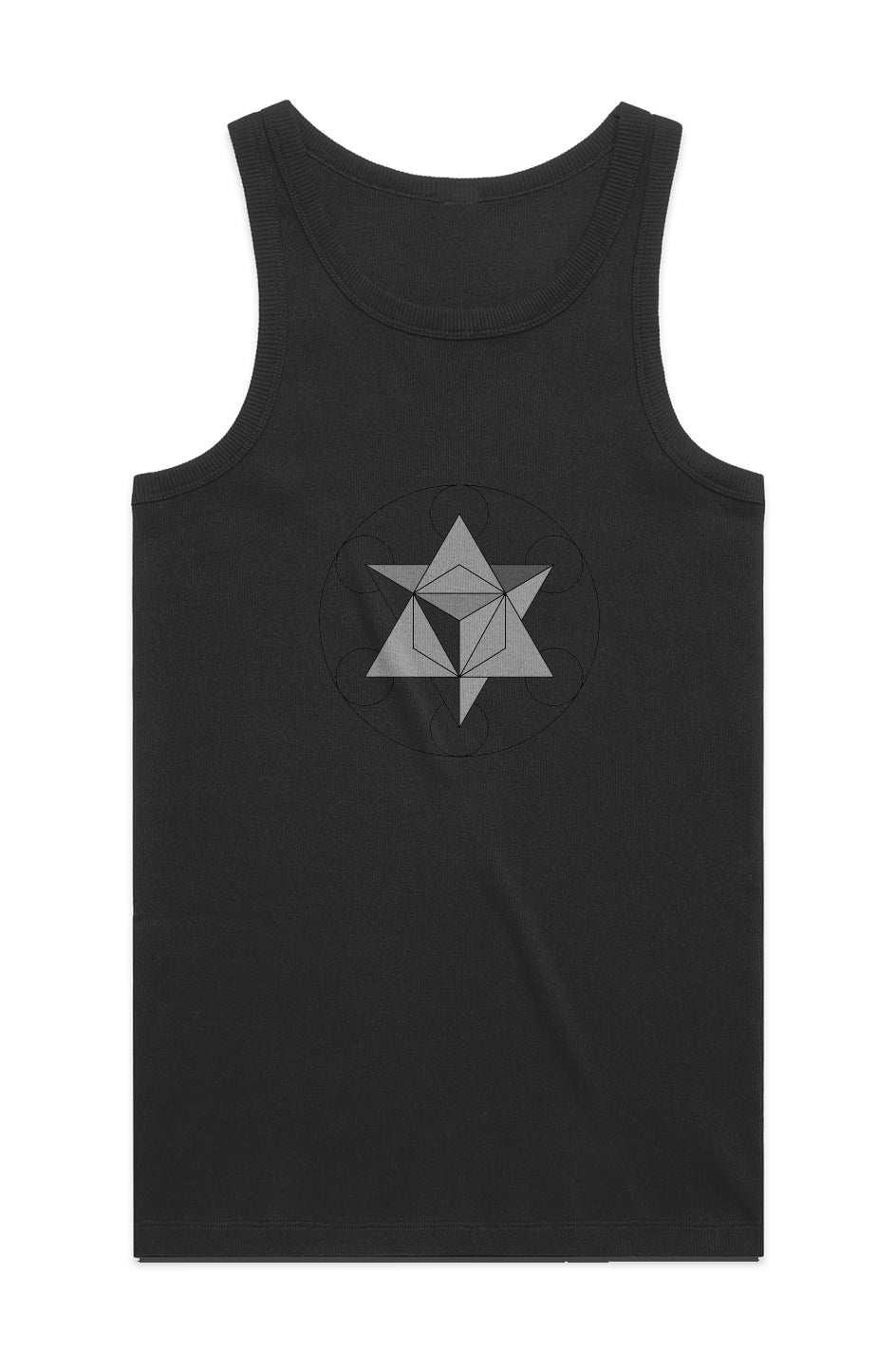 Primoridal Force Merkaba Men's Ribbed Tank - 100% Organic Cotton - Wearable Alchemy
