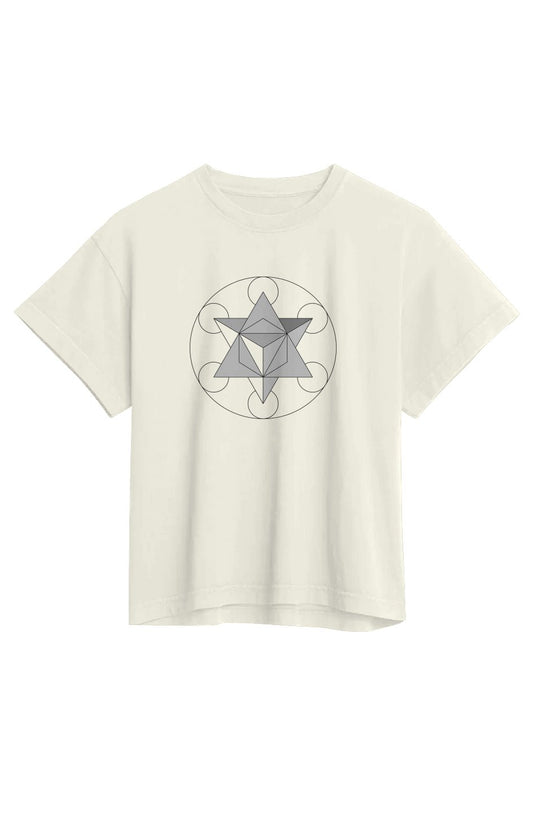 Primoridal Force Merkaba Womens Relaxed Fit Tshirt - 100% Organic Cotton - Wearable Alchemy