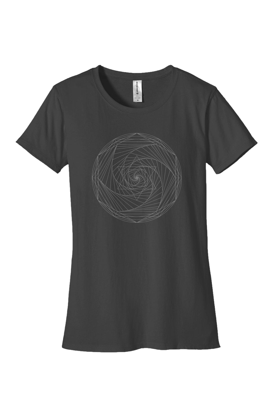 Women's Fitted T-Shirt Spiral Merkaba 100% Organic Cotton - Wearable Alchemy