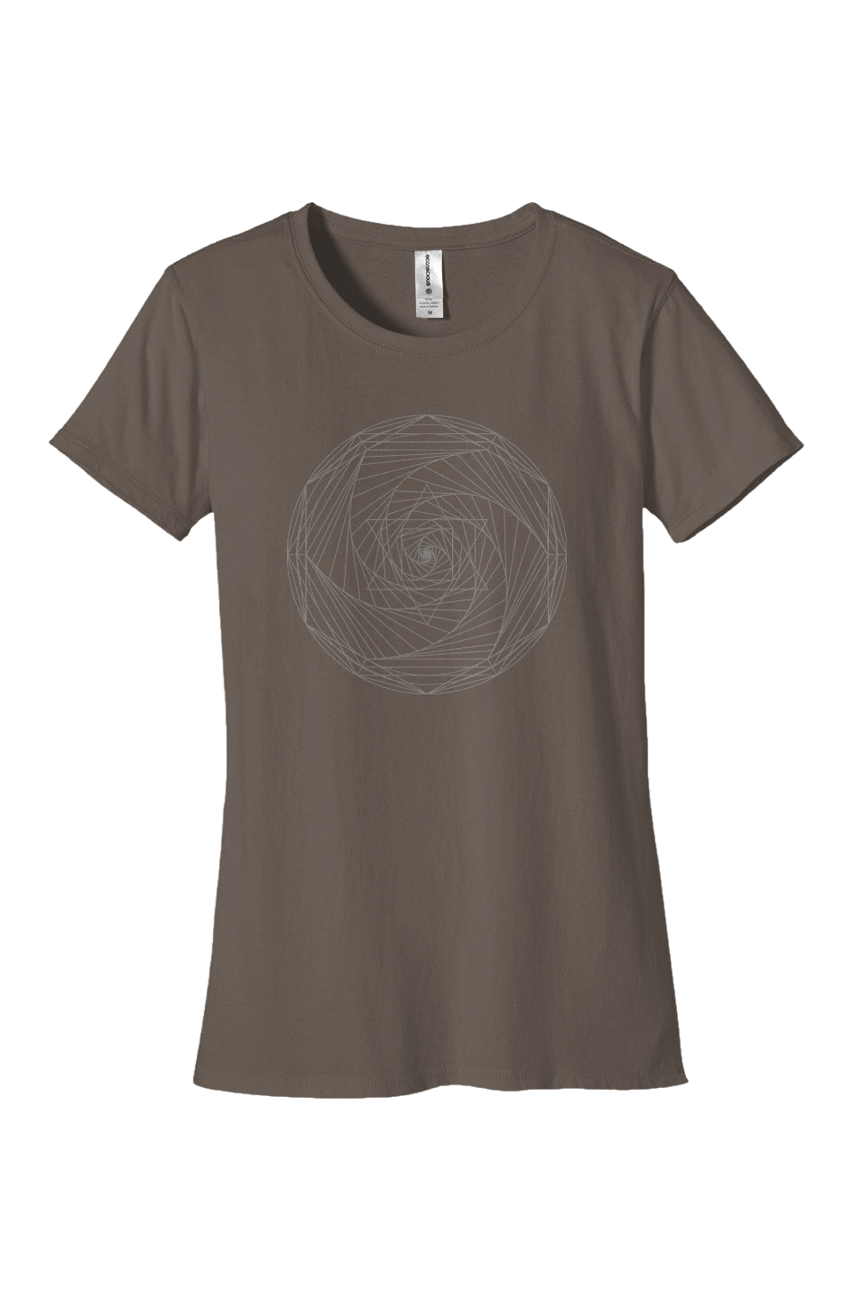 Women's Fitted T-Shirt Spiral Merkaba 100% Organic Cotton - Wearable Alchemy