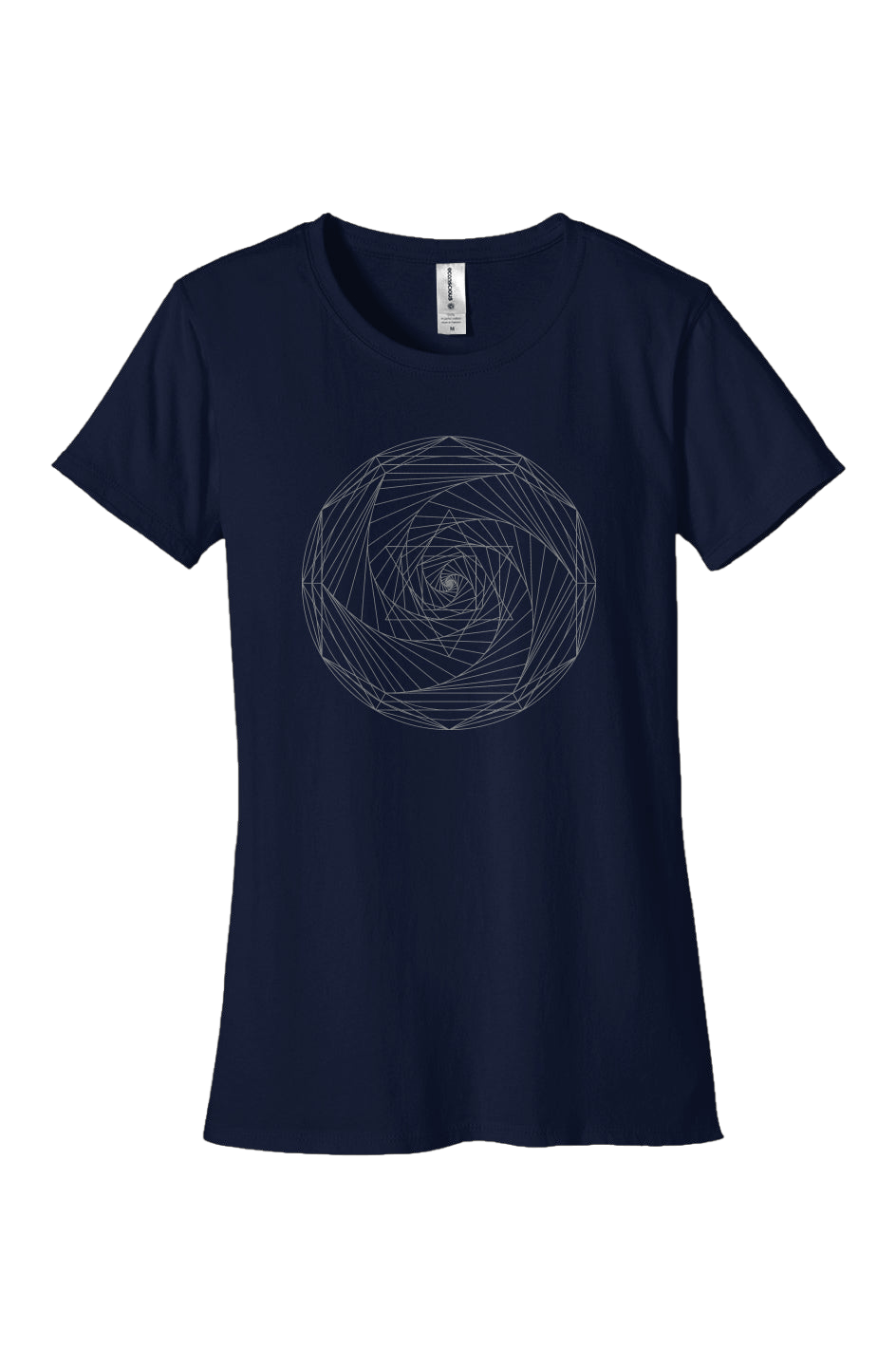 Women's Fitted T-Shirt Spiral Merkaba 100% Organic Cotton - Wearable Alchemy