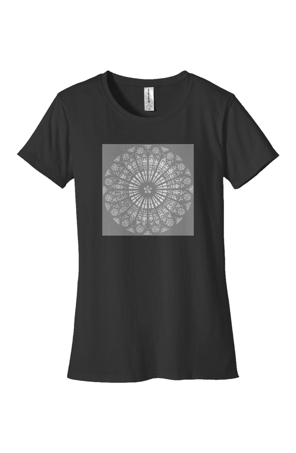 Women's Fitted T-Shirt Strasbourg Rose 100% Organic Cotton - Wearable Alchemy