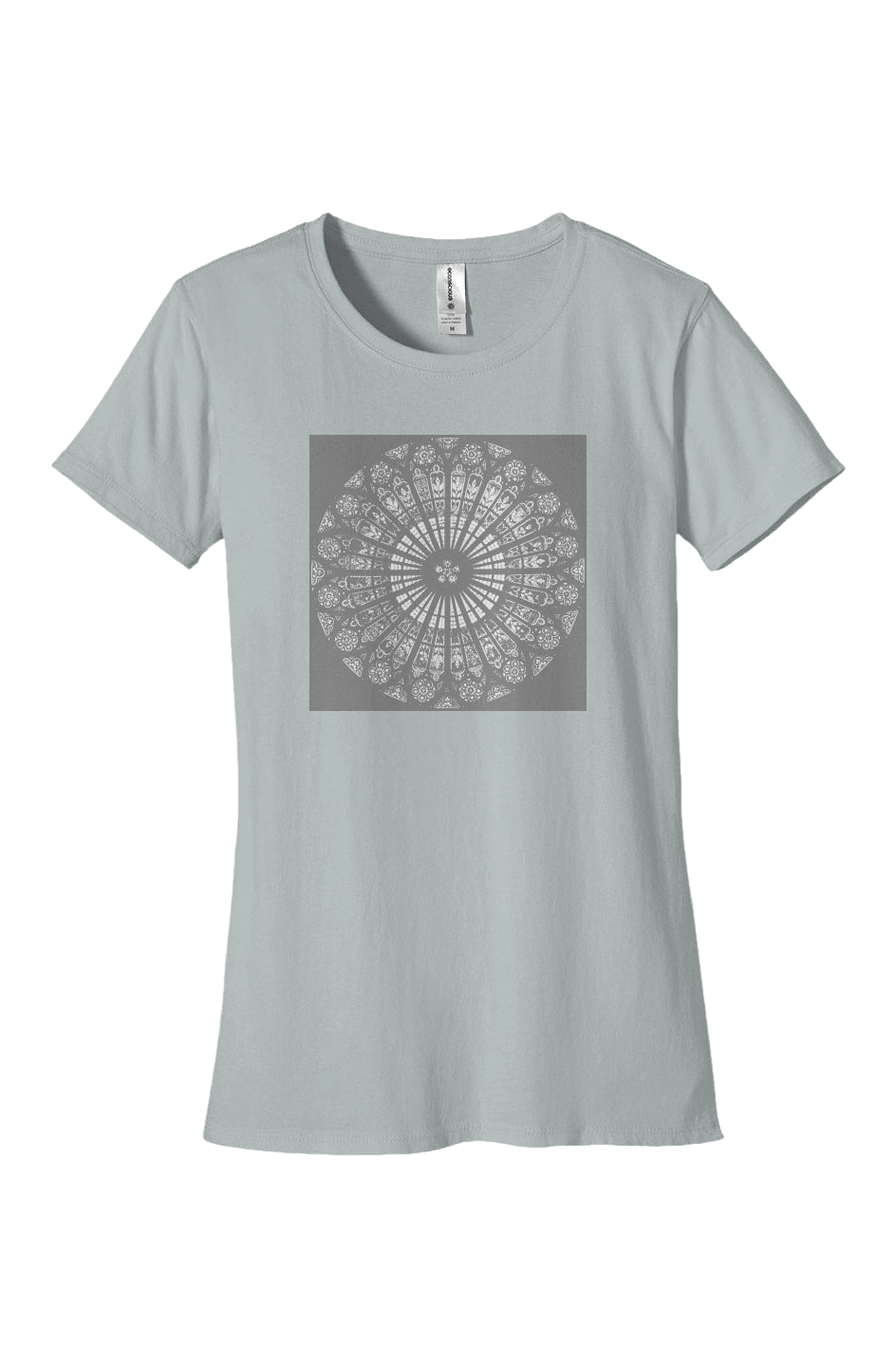 Women's Fitted T-Shirt Strasbourg Rose 100% Organic Cotton - Wearable Alchemy