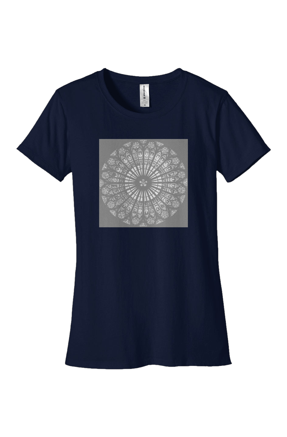 Women's Fitted T-Shirt Strasbourg Rose 100% Organic Cotton - Wearable Alchemy